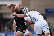 21 November 2015; Chris Cook, Bath, is tackled by Hayden Triggs, Leinster. European Rugby Champions Cup, Pool 5, Round 2, Bath v Leinster. The Recreation Ground, Bath, England. Picture credit: Stephen McCarthy / SPORTSFILE