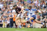 16 August 2009; Conor Burke, Galway, in action against Finan Murray, Waterford. ESB GAA Hurling All-Ireland Minor Championship Semi-Final, Waterford v Galway, Croke Park, Dublin. Picture credit: Ray McManus / SPORTSFILE