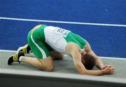 19 August 2009; A dejected Paul Hession of Ireland after finishing 6th in his semi-final of the Men's 200m in a time of 20.48 sec. 12th IAAF World Championships in Athletics, Olympic Stadium, Berlin, Germany. Picture credit: Brendan Moran  / SPORTSFILE