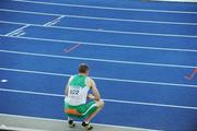 19 August 2009; A dejected Paul Hession of Ireland after finishing 6th in his semi-final of the Men's 200m in a time of 20.48 sec. 12th IAAF World Championships in Athletics, Olympic Stadium, Berlin, Germany. Picture credit: Brendan Moran  / SPORTSFILE