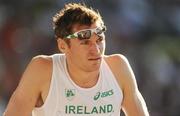 19 August 2009; Ireland's David Gillick after finishing 4th in his semi-final of the Men's 400m in a time of 44.88 seconds and qualifying for Friday's Final. 12th IAAF World Championships in Athletics, Olympic Stadium, Berlin, Germany. Picture credit: Brendan Moran  / SPORTSFILE