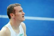 19 August 2009; Ireland's Paul Hession watches the scoreboard after finishing 6th in a time of 20.48 seconds in his semi-final of the Men's 200m. 12th IAAF World Championships in Athletics, Olympic Stadium, Berlin, Germany. Picture credit: Brendan Moran / SPORTSFILE