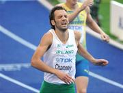 20 August 2009; Ireland's Thomas Chamney reacts after finishing 5th in his 1st Round heat of the Men's 800m in a time of 1:48.09 and failed to progress to the next round. 12th IAAF World Championships in Athletics, Olympic Stadium, Berlin, Germany. Picture credit: Brendan Moran / SPORTSFILE