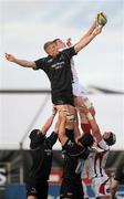 21 August 2009; Ryan Caldwell, Ulster, wins possession in the lineout against James Hudson, Newcastle Falcons. Pre-Season Friendly, Ulster v Newcastle Falcons, Ravenhill Park, Belfast, Co. Antrim. Picture credit: Oliver McVeigh / SPORTSFILE