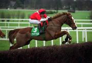 27 December 1999; Micko's Dream, with Jason Titley up, jumps the last during The Paddy Power Handicap Steeplechase at Leopardstown Racecourse in Dublin. Photo by Matt Browne/Sportsfile