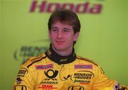 16 January 2000; Driver Jarno Trulli at the launch of Jordan Grand Prix's Honda powered EJ11 car at Silverstone Circuit in Towcester, England. Photo by Damien Eagers/Sportsfile