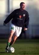 13 November 2000; Robbie Keane during a Republic of Ireland training session at Frank Cooke Park in Dublin. Photo by David Maher/Sportsfile