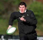 14 November 2000; Shane Horgan during Ireland rugby squad training at Dr Hickey Park in Greystones, Wicklow. Photo by Matt Browne/Sportsfile