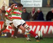 13 January 2001; Fergal Campion of Bective Rangers during the AIB All-Ireland League Division 2 match between Bective Rangers and UCD at Donnybrook Stadium in Dublin. Photo by Brendan Moran/Sportsfile