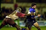20 January 2001; Shane Horgan of Leinster is tackled by Serge Betsen of Biarritz during the Heineken Cup Pool 1 Round 6 match between Biarritz and Leinster at Park de Sport Aguilera in Biarritz, France. Photo by Matt Browne/Sportsfile