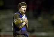 20 January 2001; Brian O'Driscoll of Leinster makes his way off the pitch holding his arm during the Heineken Cup Pool 1 Round 6 match between Biarritz and Leinster at Park de Sport Aguilera in Biarritz, France. Photo by Matt Browne/Sportsfile