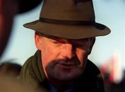 14 January 2001; Trainer Willie Mullins at Leopardstown Racecourse in Dublin. Photo by Brendan Moran/Sportsfile
