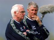 24 April 2000; Assistant coach Billy Young, left, and manager Don Givens during a Republic of Ireland U21's training session at AUL Complex in Clonshaugh, Dublin. Photo by David Maher/Sportsfile