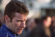 14 January 2001; Jockey Mick Fitzgerald at Leopardstown Racecourse in Dublin. Photo by Brendan Moran/Sportsfile