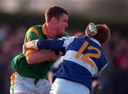 21 January 2001; Nigel Crawford of Meath in action against Michael Lawlor of Laois during the O'Byrne Cup Quarter-Final match between Laois and Meath at Stradbally in Laois. Photo by Damien Eagers/Sportsfile