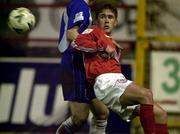 23 January 2001; Richie Baker of Shelbourne during the Eircom League Premier Division match between Shelbourne and Derry City at Tolka Park in Dublin. Photo by David Maher/Sportsfile