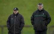 22 January 2001; Head coach Warren Gatland, right, and assistant coach Eddie O'Sullivan during Ireland rugby squad training at University of Limerick in Limerick. Photo by Brendan Moran/Sportsfile