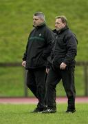 22 January 2001; Head coach Warren Gatland, left, and assistant coach Eddie O'Sullivan during Ireland rugby squad training at University of Limerick in Limerick. Photo by Brendan Moran/Sportsfile