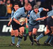 24 January 2001; Des Dillon of UCD during the Annual Rugby Colours Match between UCD and Trinity at Donnybrook Stadium in Dublin. Photo by Brendan Moran/Sportsfile