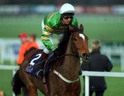 21 January 2001; Istabraq, with Charlie Swan up, during The AIG Europe Champion Hurdle at Leopardstown Racecourse in Dublin. Photo by Ray McManus/Sportsfile