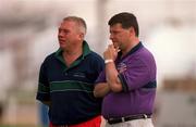 26 January 2001; Paidi O'Se and John O'Mahony during an exhibition match on the Eircell GAA All-Star tour at the Dubai Rugby Ground in Dubai, United Arab Emirates. Photo by Ray McManus/Sportsfile