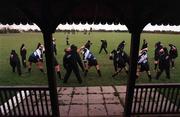 29 January 2001; The squad warm-up for Ireland rugby squad training at ALSAA Sportsgrounds in Dublin. Photo by David Maher/Sportsfile