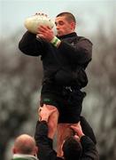 29 January 2001; Alan Quinlan during Ireland rugby squad training at ALSAA Sportsgrounds in Dublin. Photo by David Maher/Sportsfile