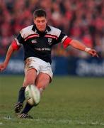 28 January 2001; Ronan O'Gara of Munster during the Heineken Cup Quarter-Final match between Munster and Biarritz at Thomond Park in Limerick. Photo by Ray Lohan/Sportsfile