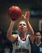 27 January 2001; Sharon Kelly of Tolka Rovers during the ESB Women's Cup Semi-Final match between Tolka Rovers and Meteors at the National Basketball Arena in Tallaght, Dublin. Photo by Brendan Moran/Sportsfile