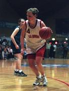 27 January 2001; Rachel Kelly of Tolka Rovers during the ESB Women's Cup Semi-Final match between Tolka Rovers and Meteors at the National Basketball Arena in Tallaght, Dublin. Photo by Brendan Moran/Sportsfile