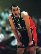 27 January 2001; Damien Sealy of Killester during the ESB Men's Cup Semi-Final match between Killester and Big Al's Notre Dame at the National Basketball Arena in Tallaght, Dublin. Photo by Brendan Moran/Sportsfile
