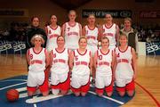 27 January 2001; The Tolka Rovers team ahead of the ESB Women's Cup Semi-Final match between Tolka Rovers and Meteors at the National Basketball Arena in Tallaght, Dublin. Photo by Brendan Moran/Sportsfile