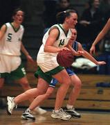 26 January 2001; Michelle Aspel of UL Limerick during the ESB Women's Cup Semi-Final match between Wildcats and UL Limerick at the National Basketball Arena in Tallaght, Dublin. Photo by Brendan Moran/Sportsfile