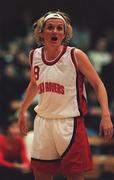 27 January 2001; Angie McNally of Tolka Rovers during the ESB Women's Cup Semi-Final match between Tolka Rovers and Meteors at the National Basketball Arena in Tallaght, Dublin. Photo by Brendan Moran/Sportsfile