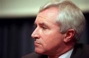 26 January 2000; An Taoiseach Mr. Bertie Ahern T.D., at the announcement at Government Buildings in Dublin, that the government is to proceed immediately with plans to build a 'Campus of Sporting Excellence' to be called Sports Campus Ireland which will have as its centrepiece an 80,000 all seated National Stadium capable of accomodating all field sports. Photo by Brendan Moran/Sportsfile