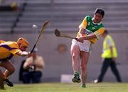 18 June 2000; Brian Whelahan of Offaly in action against Michael Jordan of Wexford during the Guinness Leinster Senior Hurling Championship semi-final match between Offaly and Wexford at Croke Park in Dublin. Photo by Ray McManus/Sportsfile