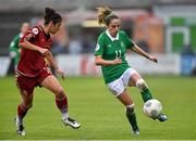 26 November 2015; Julie Russell, Republic of Ireland, in action against Marta Torrejón, Spain. UEFA Women's EURO 2017 Qualifier, Group 2, Republic of Ireland v Spain, Tallaght Stadium, Tallaght, Co. Dublin. Picture credit: Matt Browne / SPORTSFILE