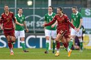 26 November 2015; Vicky Losada, Spain, celebrates after scoring her side's first goal against the Republic of Ireland. UEFA Women's EURO 2017 Qualifier, Group 2, Republic of Ireland v Spain, Tallaght Stadium, Tallaght, Co. Dublin. Picture credit: Matt Browne / SPORTSFILE