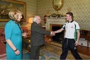 25 November 2015; Team Ireland's Graham Hillick, 11-a-side football, in Aras an Uachtarain as the Special Olympics World Summer Games are honoured by President Michael D. Higgins and wife Sabina. Aras an Uachtarain, Phoenix Park, Dublin. Picture credit: Ray McManus / SPORTSFILE