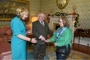 25 November 2015; Team Ireland's Nicola Higgins, kayaking, in Aras an Uachtarain as the Special Olympics World Summer Games are honoured by President Michael D. Higgins and wife Sabina. Aras an Uachtarain, Phoenix Park, Dublin. Picture credit: Ray McManus / SPORTSFILE
