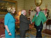 25 November 2015; Team Ireland's Oliver Doherty, golf, in Aras an Uachtarain as the Special Olympics World Summer Games are honoured by President Michael D. Higgins and wife Sabina. Aras an Uachtarain, Phoenix Park, Dublin. Picture credit: Ray McManus / SPORTSFILE