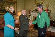 25 November 2015; William McMillan, head badminton coach, Special Olympics Ireland, in Aras an Uachtarain as the Special Olympics World Summer Games are honoured by President Michael D. Higgins and wife Sabina. Aras an Uachtarain, Phoenix Park, Dublin. Picture credit: Ray McManus / SPORTSFILE