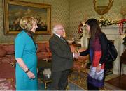 25 November 2015; Lisa Comerford, Consumer Marketing Director, eir Group, in Aras an Uachtarain as the Special Olympics World Summer Games are honoured by President Michael D. Higgins and wife Sabina. Aras an Uachtarain, Phoenix Park, Dublin. Picture credit: Ray McManus / SPORTSFILE