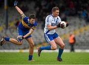 28 November 2015; Denis Daly, St Mary's, in action against Kieran Kavanagh, Carrigaline. AIB Munster GAA Football Intermediate Club Championship Final, St Mary's, Kerry, v Carrigaline, Cork. Fitzgerald Stadium, Killarney, Co. Kerry. Picture credit: Stephen McCarthy / SPORTSFILE