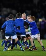 27 November 2015; Action from Bank of Ireland Half-Time Mini Games between St. Mary's and Naas RFC at the Leinster v Ulster - Guinness PRO12, Round 8 clash at the RDS Arena, Ballsbridge, Dublin. Picture credit: Ramsey Cardy / SPORTSFILE