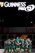 28 November 2015; The Connacht team huddle before the start of the match. Guinness PRO12, Round 8, Munster v Connacht. Thomond Park, Limerick. Picture credit: Seb Daly / SPORTSFILE