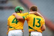 11 July 2009; Meath's Joey Keena celebrates with team-mate Michael Foley, left, after the match. Nicky Rackard Cup Final, Meath v London, Croke Park, Dublin. Picture credit: Brian Lawless / SPORTSFILE