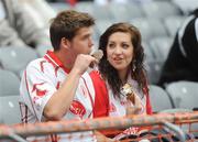23 August 2009; Tyrone supporters enjoying an ice cream at the game. GAA Football All-Ireland Senior Championship Semi-Final, Tyrone v Cork, Croke Park, Dublin. Picture credit: Oliver McVeigh / SPORTSFILE