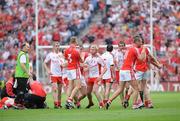 23 August 2009; Cork and Tyrone players tussle during the game. GAA Football All-Ireland Senior Championship Semi-Final, Tyrone v Cork, Croke Park, Dublin. Picture credit: Matt Browne / SPORTSFILE