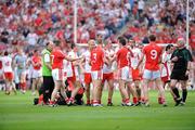 23 August 2009; Cork and Tyrone players tussle during the game. GAA Football All-Ireland Senior Championship Semi-Final, Tyrone v Cork, Croke Park, Dublin. Picture credit: Matt Browne / SPORTSFILE